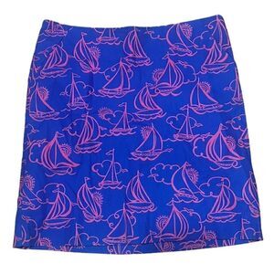 Lilly Pulitzer First Mate Sailboat Print Karlo Skirt - 2